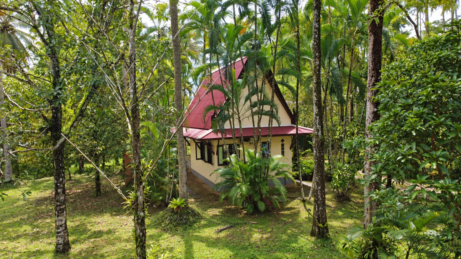 Der tropische Garten der Lake View Bungalows