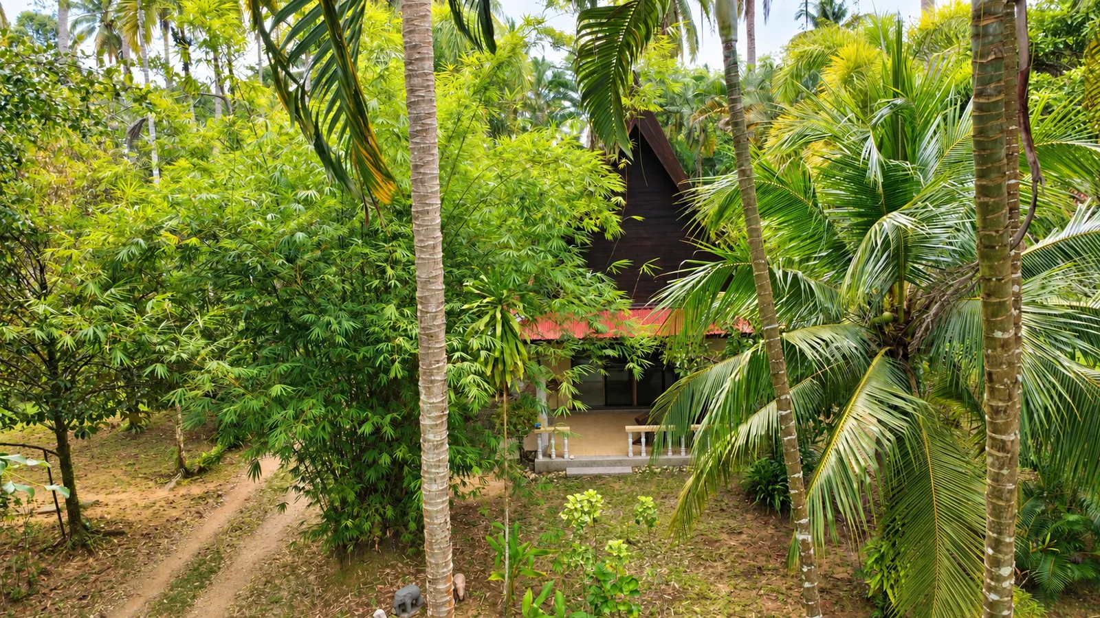 Der tropische Garten der Lake View Bungalows