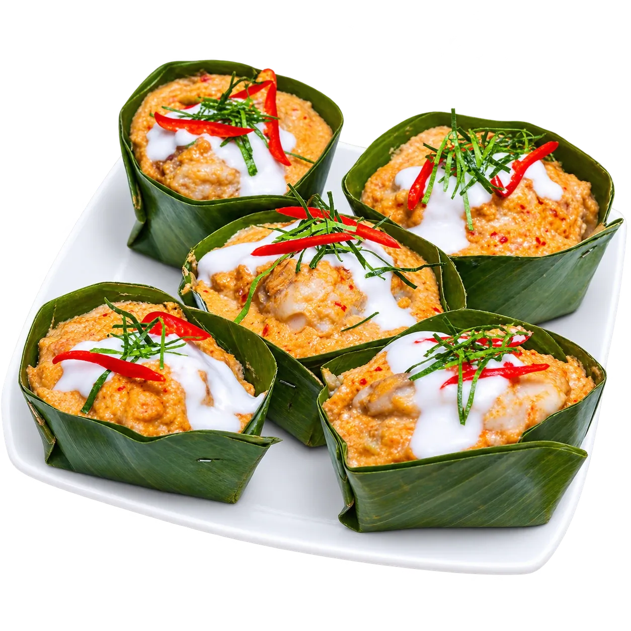 Hor Mok – Curry im Bananenblattschälchen